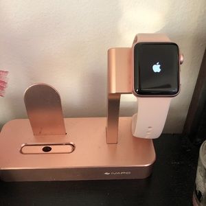 Series 2 rose gold Apple Watch.
